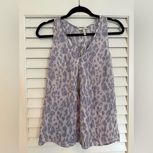 Joie Lavender Animal Print Tank Top